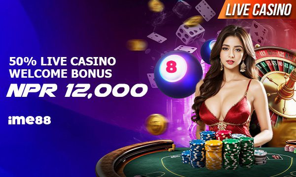 ime88 50% LIVE CASINO WELCOME BONUS